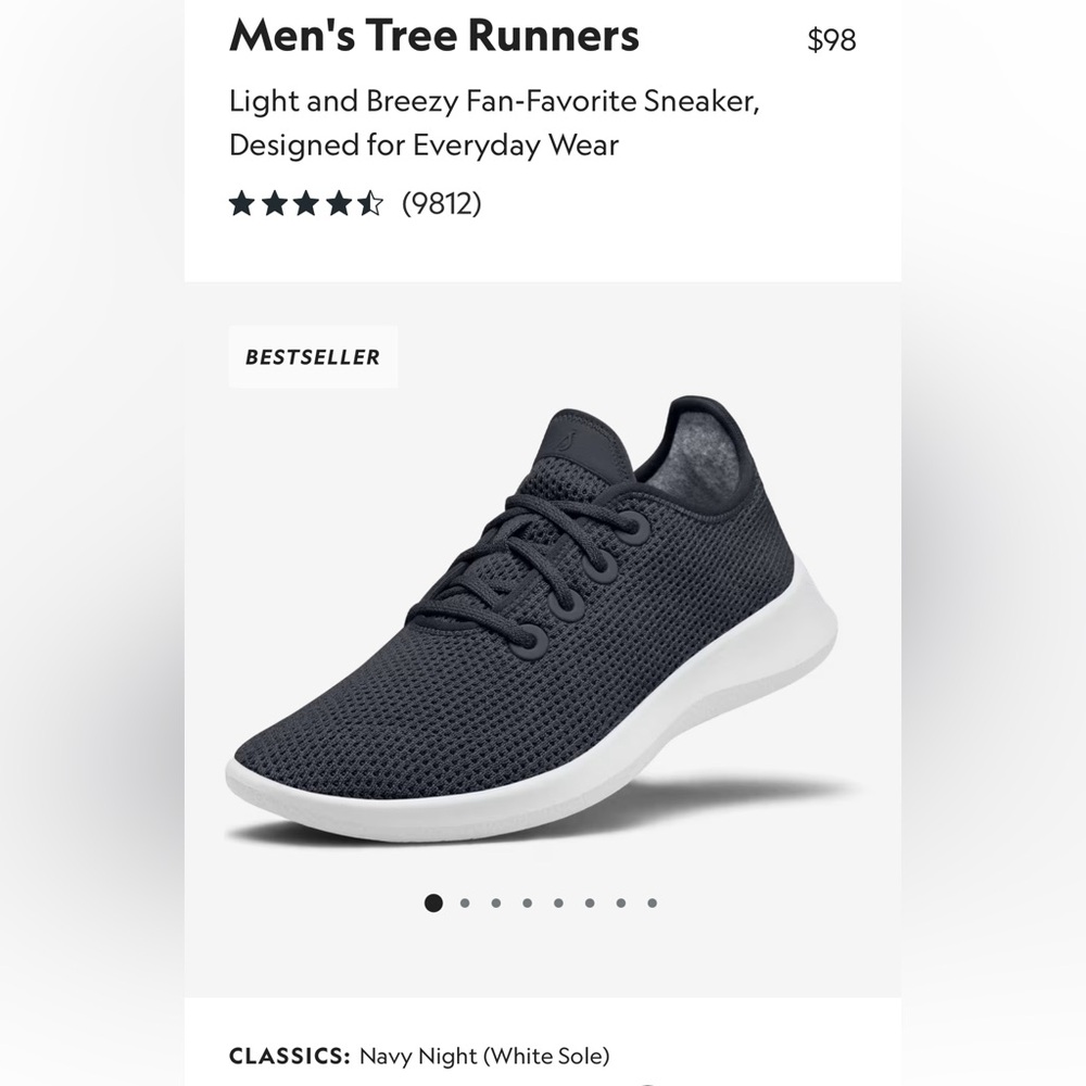 Allbirds Tree Runner Size 12